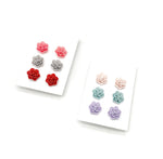 Pastel Flower Stud Trio