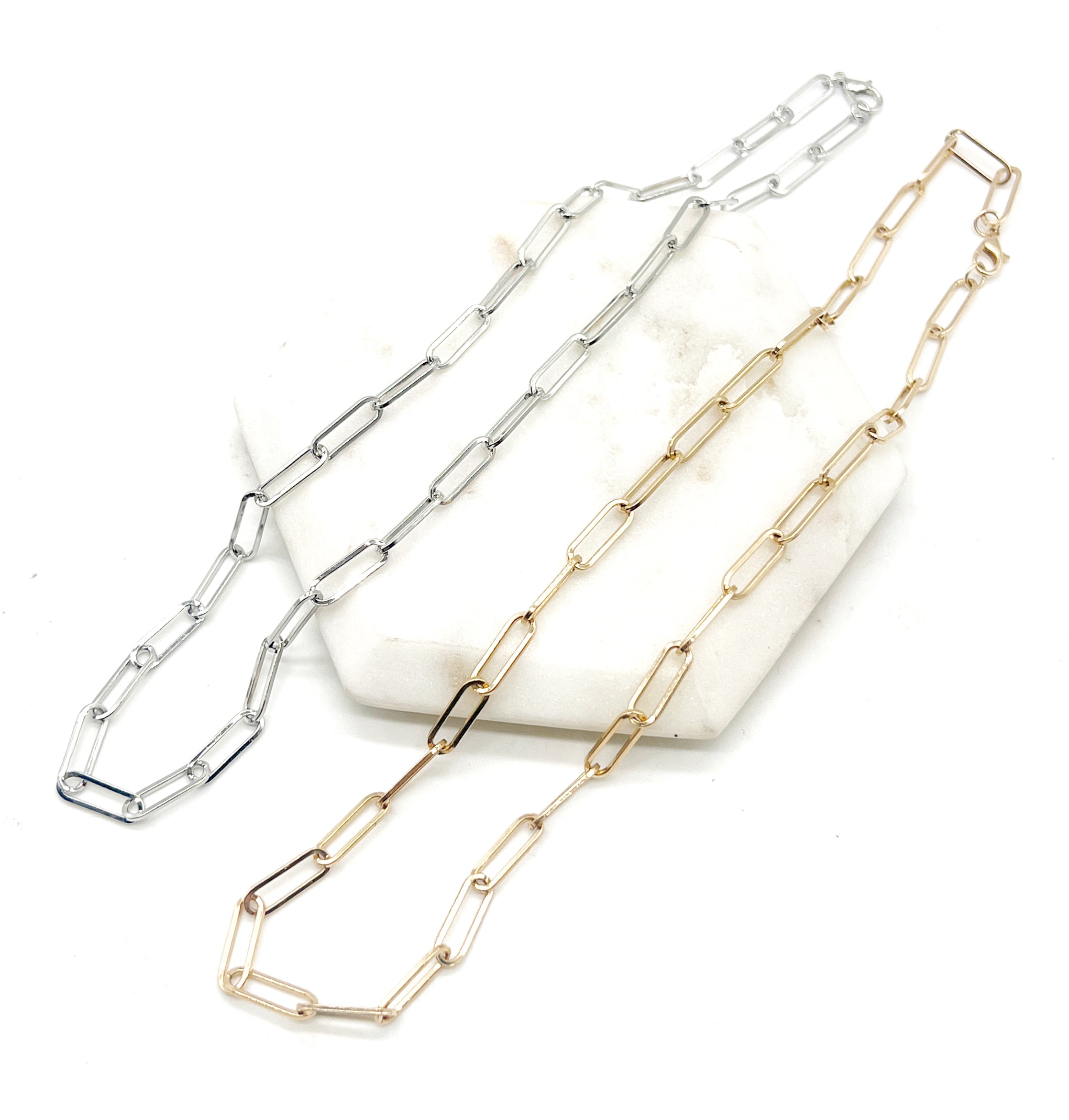 Paperclip Necklace- silver or gold