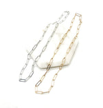 Paperclip Necklace- silver or gold