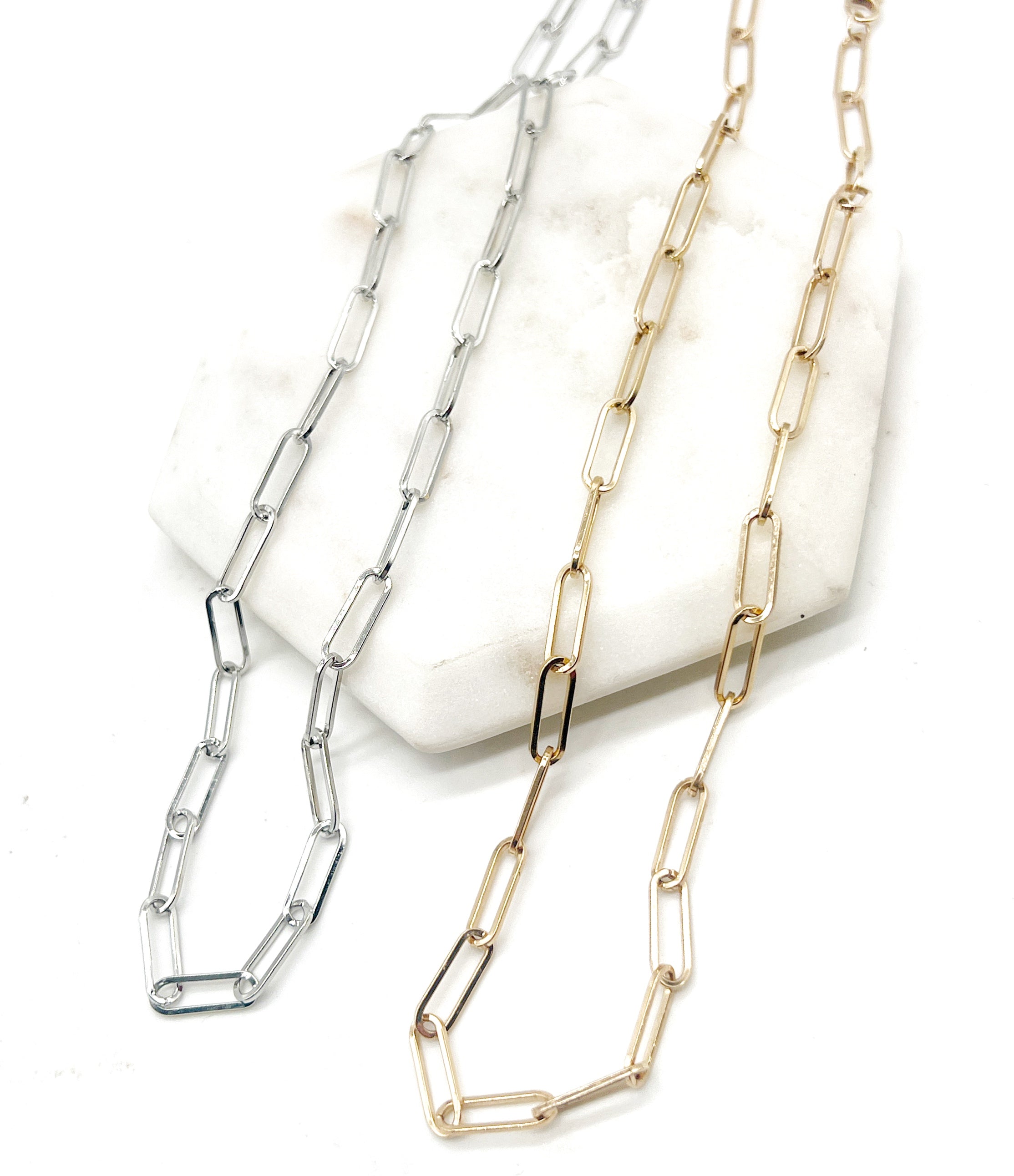 Paperclip Necklace- silver or gold