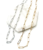 Paperclip Necklace- silver or gold