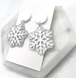 Snowflake Glitter Acrylic Earrings