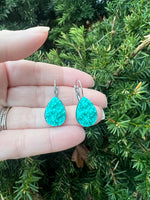 Turquoise Teardrop Druzy Dangle