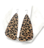 Leopard Corkleather Accent Earrings