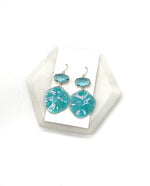 Blue Ariel Iridescent Acrylic Gem Earrings