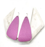 Lilac Leather Accent Earrings