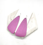 Lilac Leather Accent Earrings