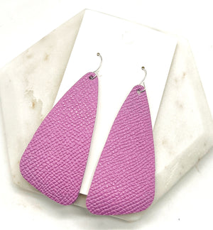 Lilac Leather Accent Earrings