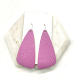 Lilac Leather Accent Earrings