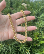 Gold Stainless Steel Double Link Necklace Pendant Option