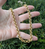 Gold Stainless Steel Double Link Necklace Pendant Option