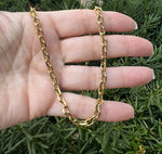 Gold Stainless Steel Thin Necklace Pendant Option
