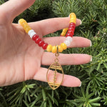 Chiefs Beaded Necklace with Interchangeable Football Pendant