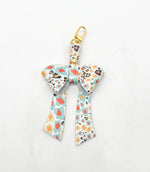 Fall Leopard Leather Bow Purse Bag Charm