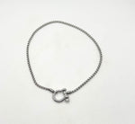Silver Stainless Steel Buckle Necklace
