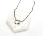 Silver Stainless Steel Buckle Necklace