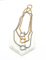 Silver Stainless Steel Buckle Necklace