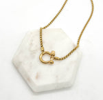 Gold Stainless Steel Buckle Necklace