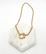 Gold Stainless Steel Buckle Necklace