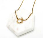 Gold Stainless Steel Buckle Necklace