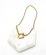 Gold Stainless Steel Buckle Necklace