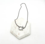 Silver Stainless Steel Buckle Necklace