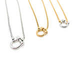 Silver Stainless Steel Buckle Necklace