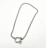 Silver Stainless Steel Buckle Necklace