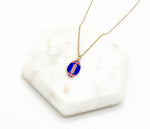 Red Blue Football Necklace Stainless Steel KU Patriots Bills
