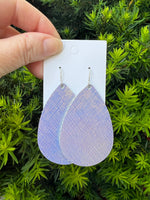 Holographic Leather Teardrop