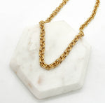 Gold Stainless Steel Double Link Necklace Pendant Option