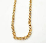Gold Stainless Steel Double Link Necklace Pendant Option