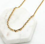 Gold Stainless Steel Thin Necklace Pendant Option