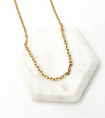 Gold Stainless Steel Thin Necklace Pendant Option