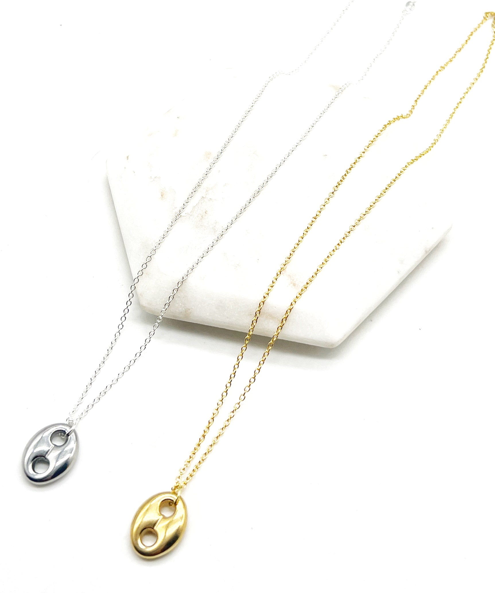 Gold Or Silver Nugget Necklace