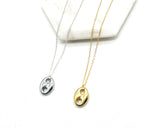 Gold Or Silver Nugget Necklace