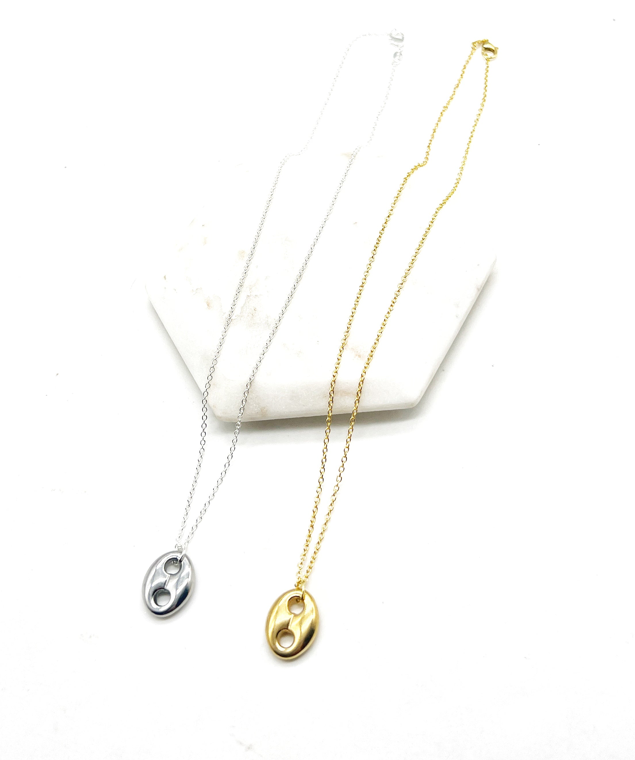 Gold Or Silver Nugget Necklace