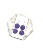 Purple Candy Enamel Duo Drop Earrings