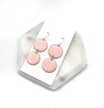 Peach Candy Enamel Duo Drop Earrings