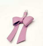 Lilac Leather Bow Purse Bag Charm
