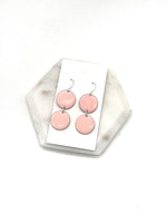 Peach Candy Enamel Duo Drop Earrings