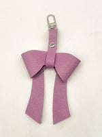 Lilac Leather Bow Purse Bag Charm