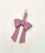 Lilac Leather Bow Purse Bag Charm