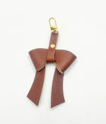 Genuine Football Leather Bow Purse Bag Charm