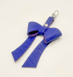 Purple Embossed Leather Bow Purse Bag Charm