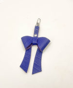 Purple Embossed Leather Bow Purse Bag Charm