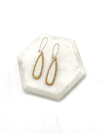 Cream Gem Long Drop Earrings