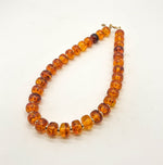 Amber Beaded Necklace with Removable Pendant Option