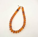Amber Beaded Necklace with Removable Pendant Option