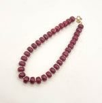 Burgundy Beaded Necklace with Removable Pendant Option